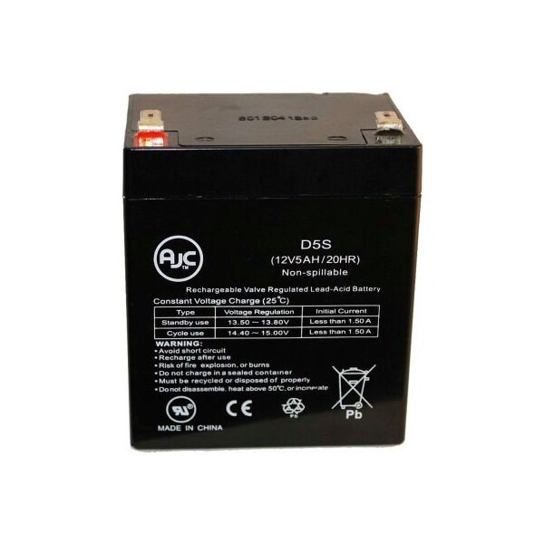 Battery Clerk AJC ADT 804302 12V 5Ah Alarm Battery 804302-ADT-12V-5Ah-A - main